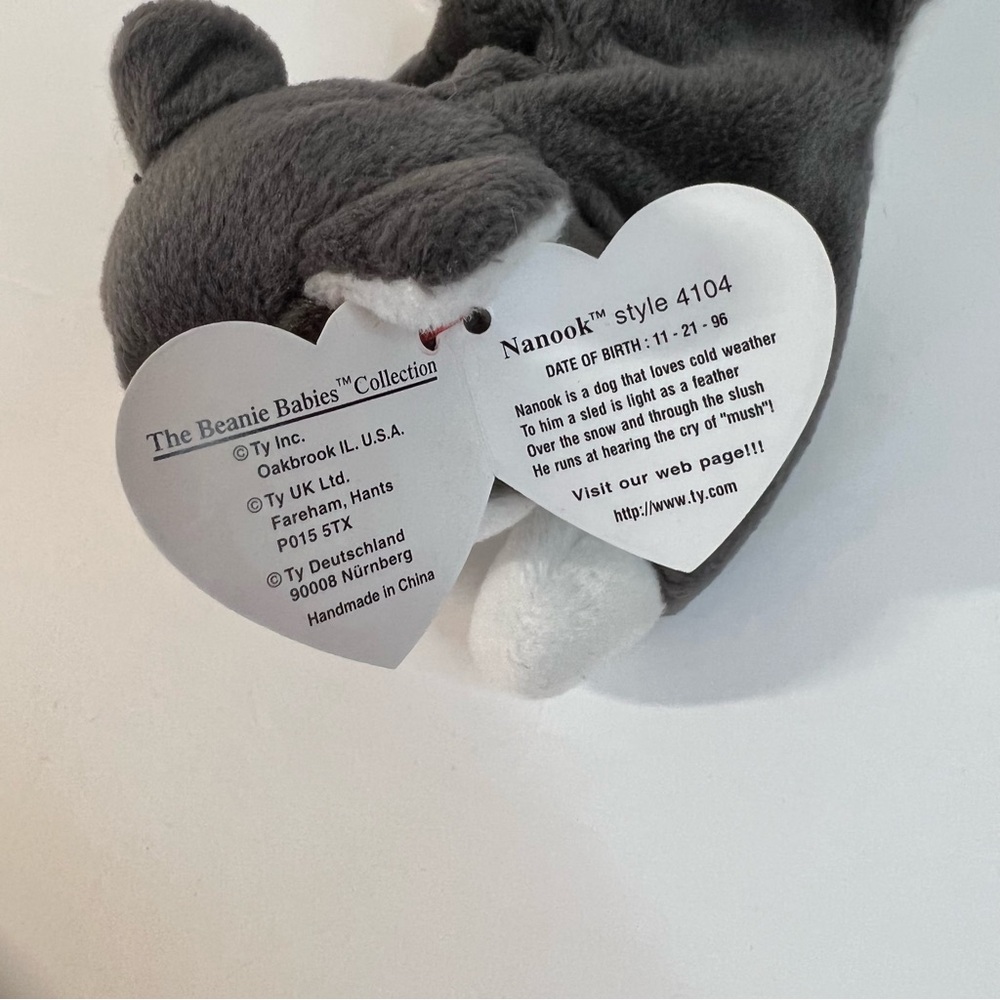 Vintage Beanie Baby Nanook the Husky Dog 1996 Ty Beanie Babies Collection - Picture 2 of 6